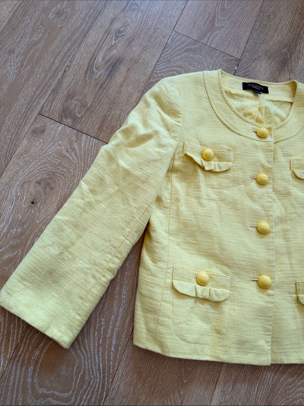Talbots Yellow Blazer Size 6 - Picture 2 of 8